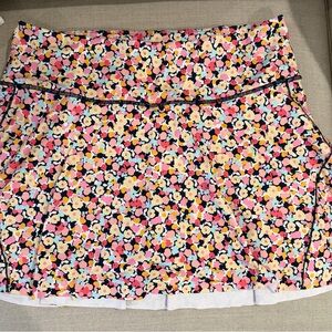 Athleta Ace Tennis Skort 15.5" Volley Floral Lunaria Size XL